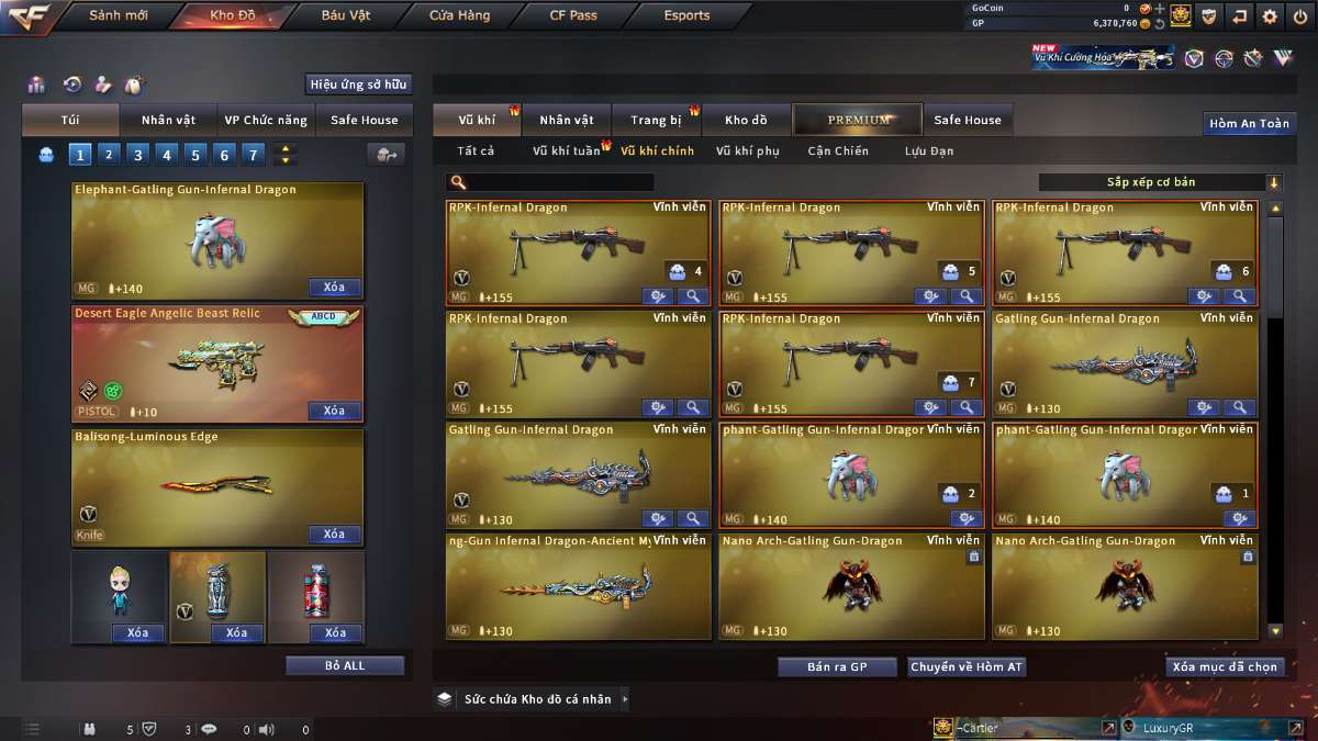 shop acc cf uy tin gia re